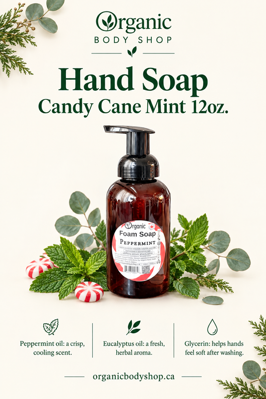 Candy Cane Mint hand soap marketing poster