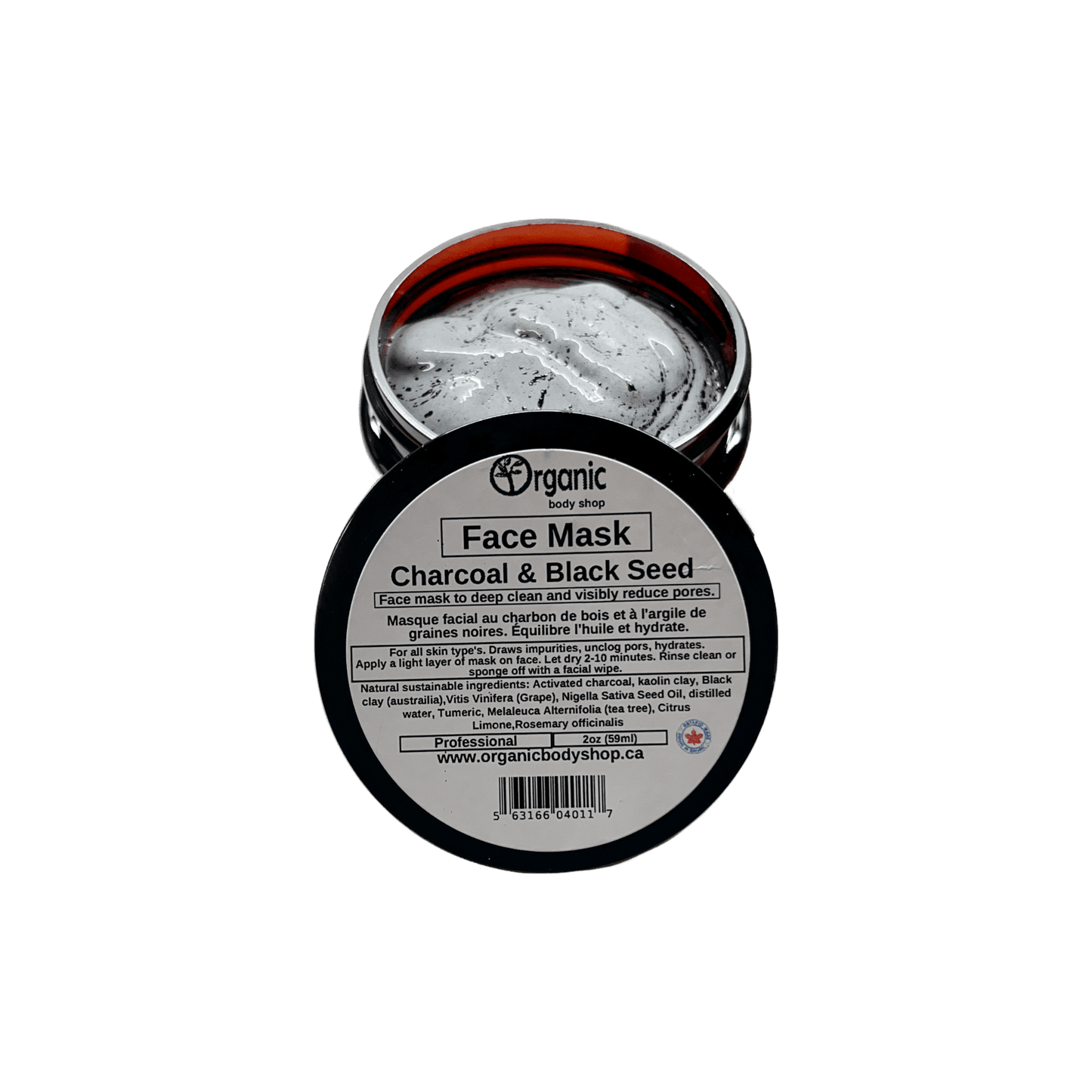 Charcoal & Black Seed Clay Mask - Hormonal skin - Organic Body Shop