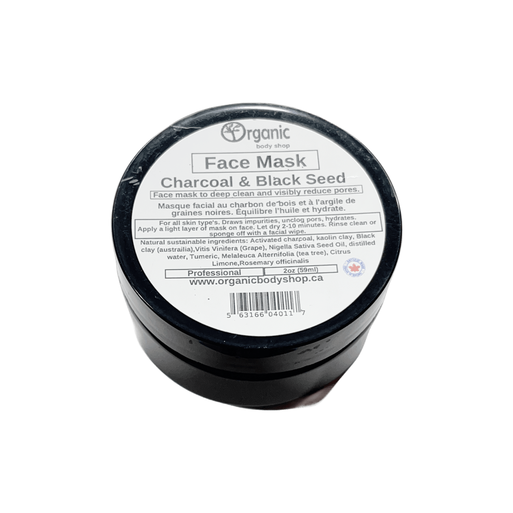 Charcoal & Black Seed Clay Mask - Hormonal skin - Organic Body Shop