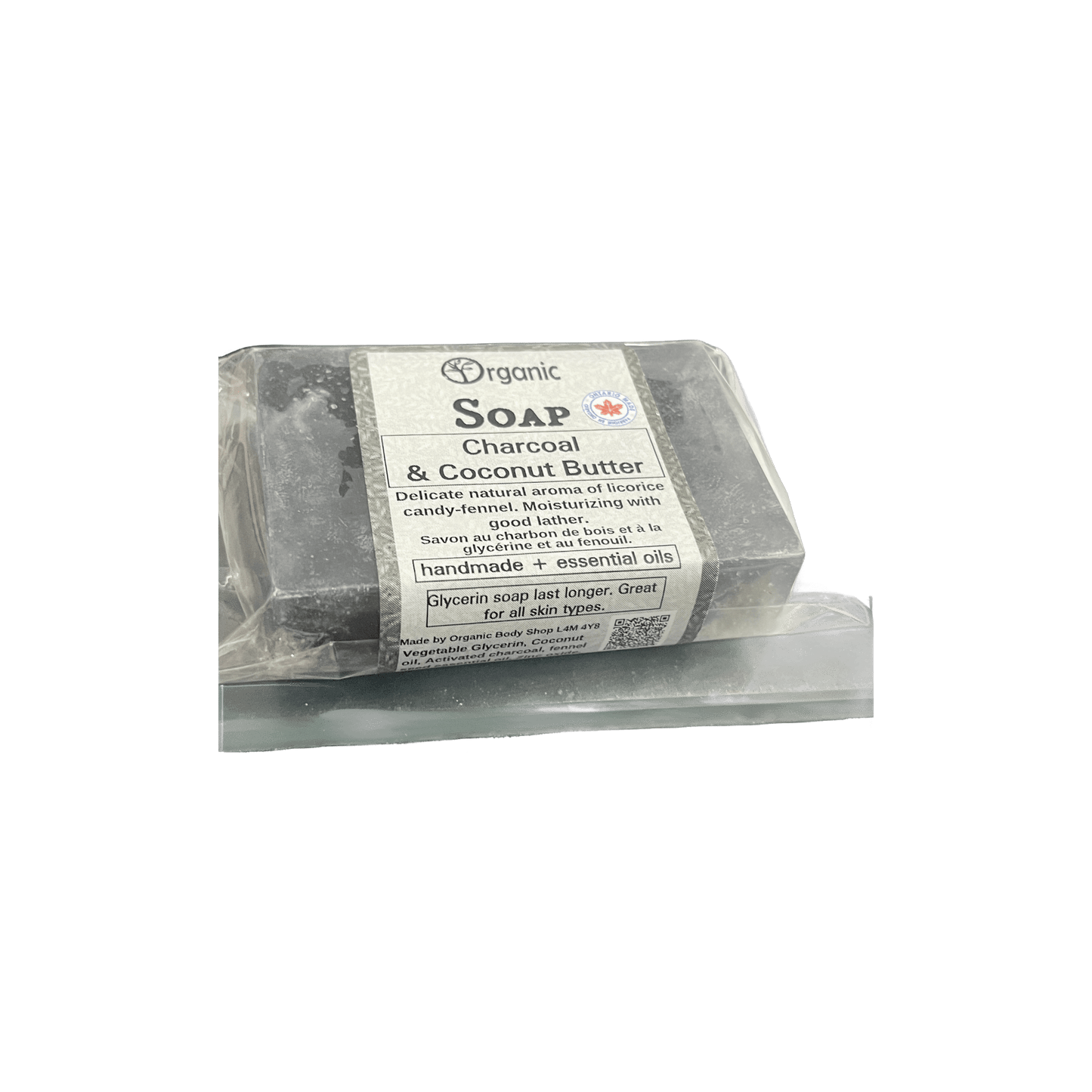 Charcoal Soap Bar - detox. Natural acne remedy - 118ml - Organic Body Shop