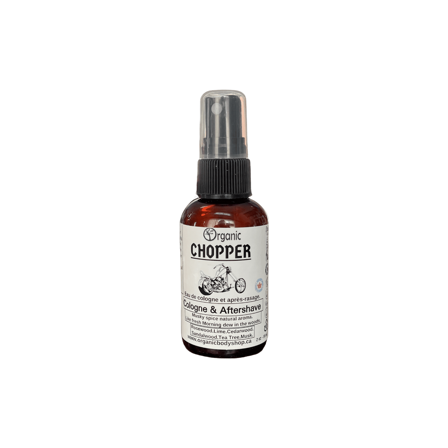 Chopper Cologne Aftershave. Alluring camping by the fire aroma. - Organic Body Shop