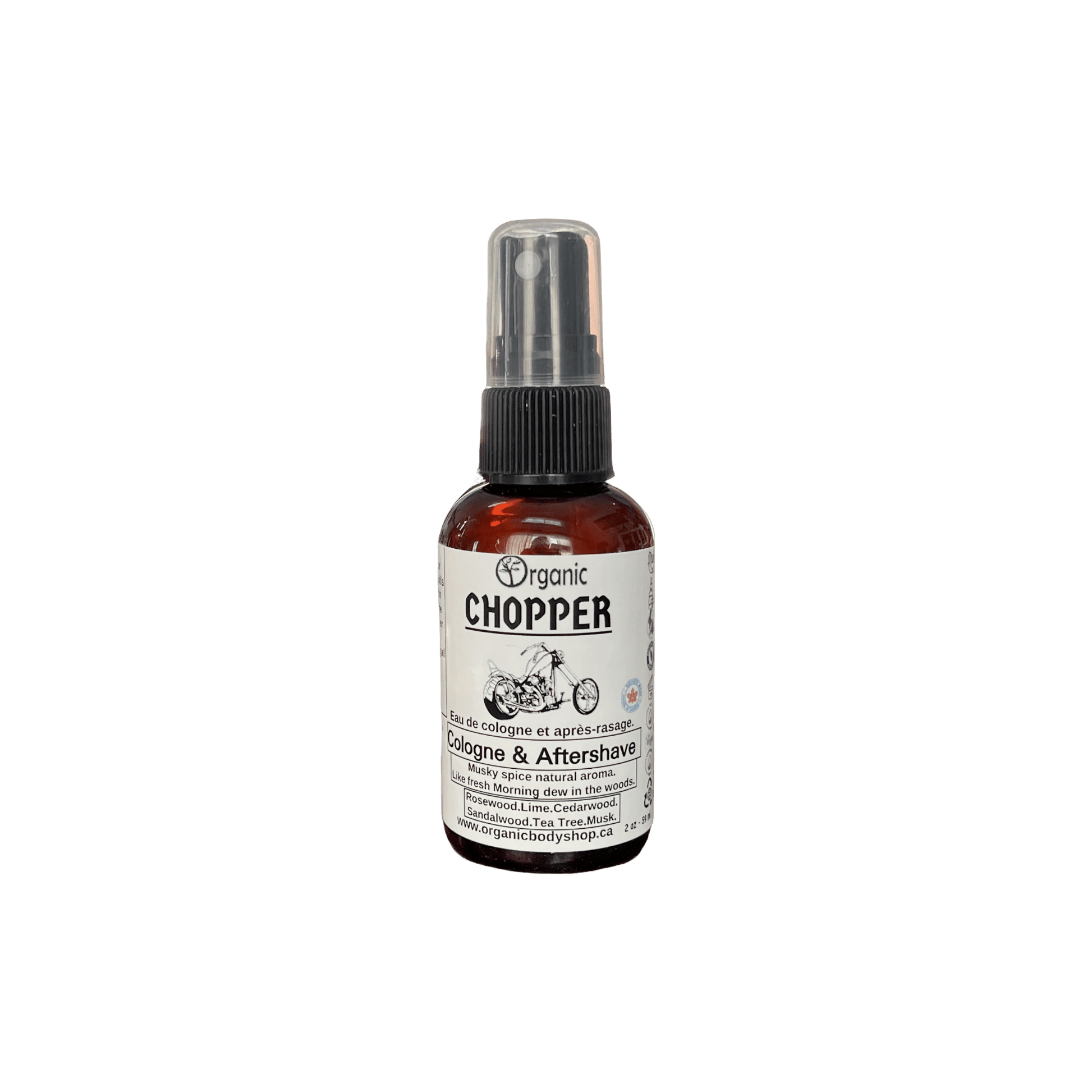 Chopper Cologne Aftershave. Alluring camping by the fire aroma. - Organic Body Shop