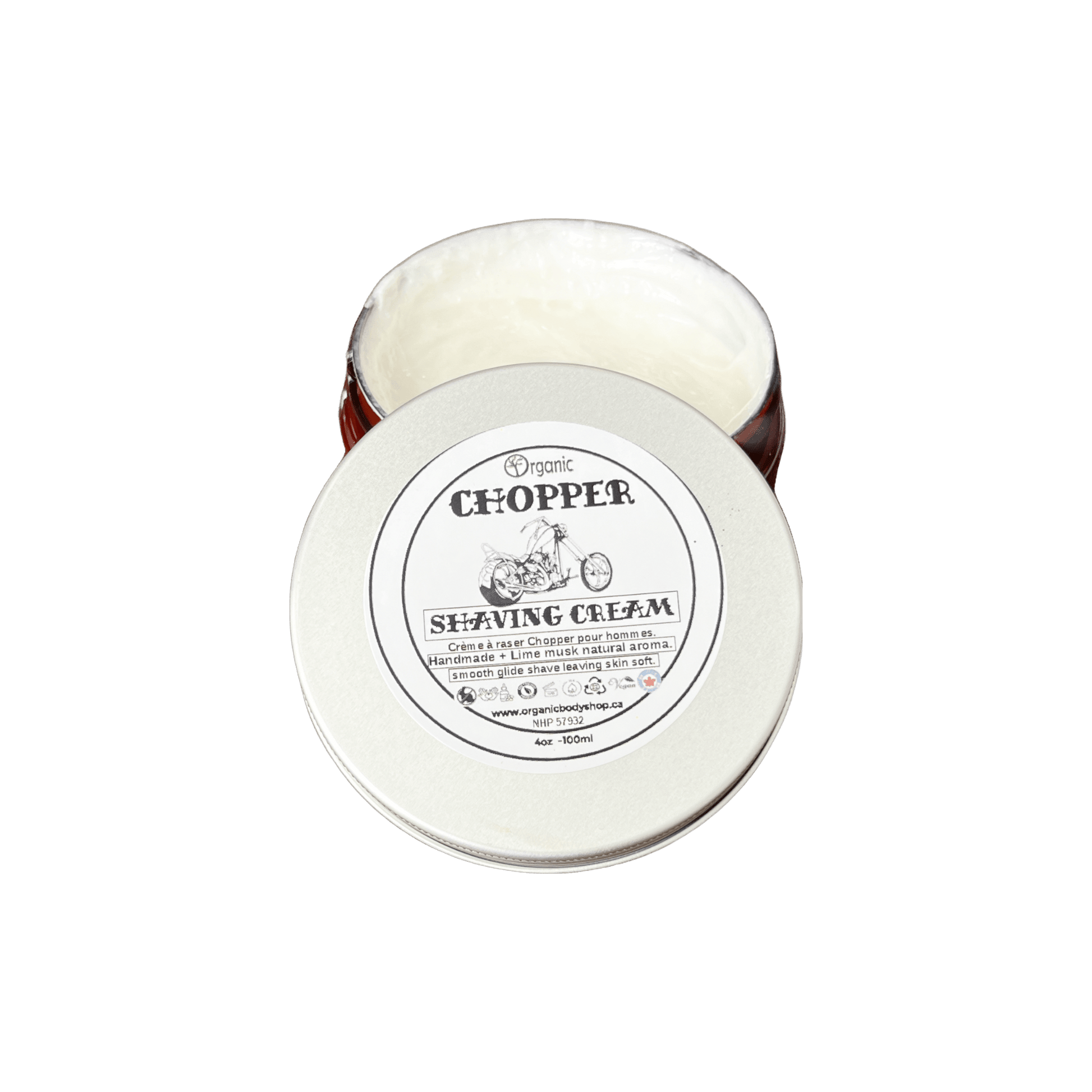 Chopper Shave Cream. alluring aroma by the fire in the woods. - Organic Body Shop