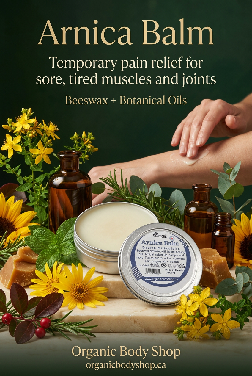 Arnica Muscle Balm | Beeswax & Herbal Oils | 30 mL / 1 oz