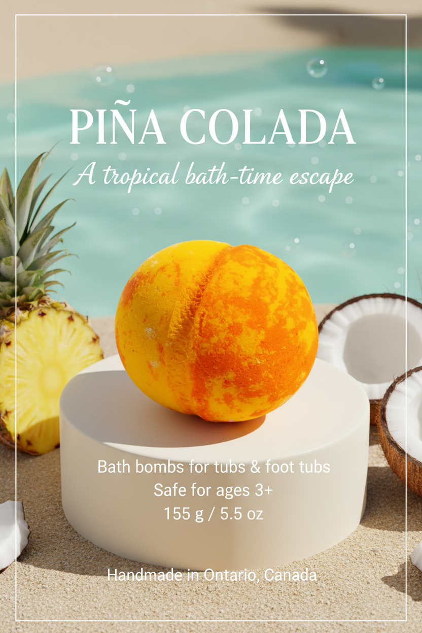 Pina Colada Bath Bomb Mini 2.6oz