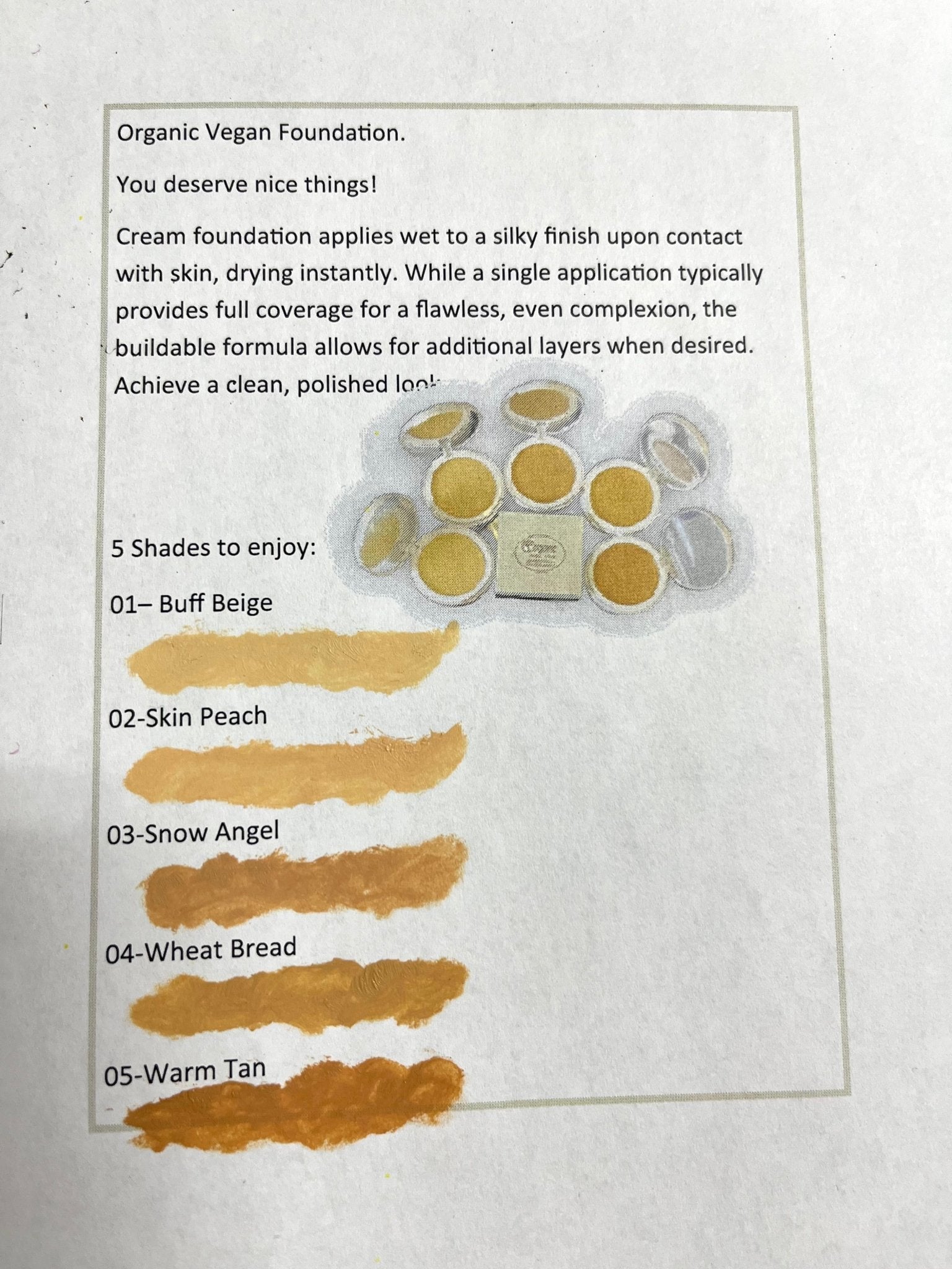 Foundation Cream. Vegan. Warm Tan.05 - Organic Body Shop