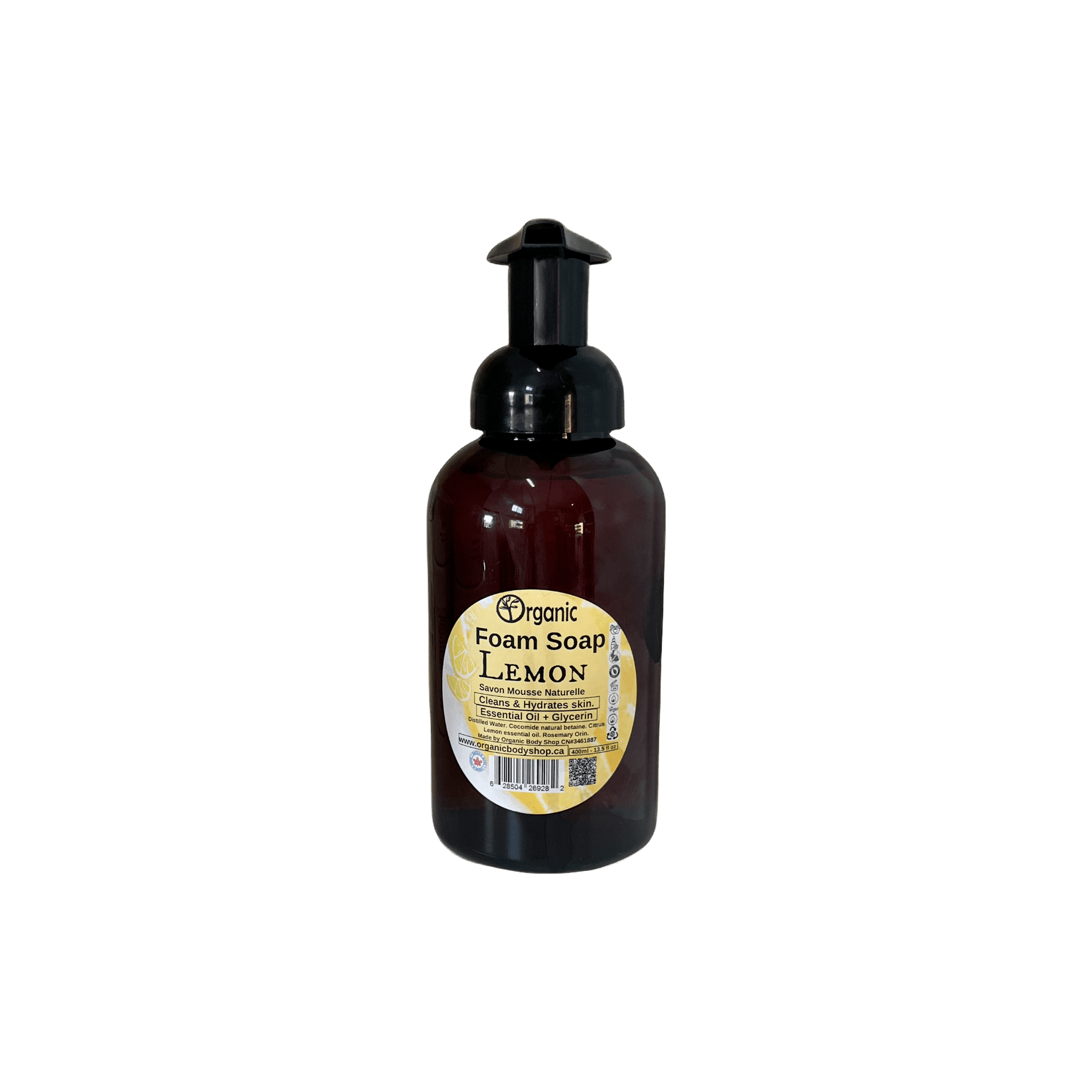 Hand Soap. Fresh Lemon 12oz - Organic Body Shop