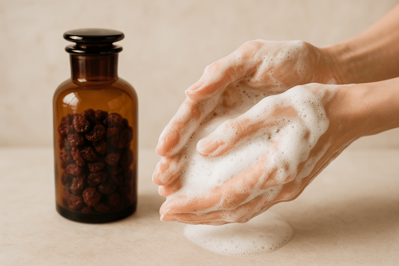 Hand Soap. Sweet cranberry 8oz - Organic Body Shop