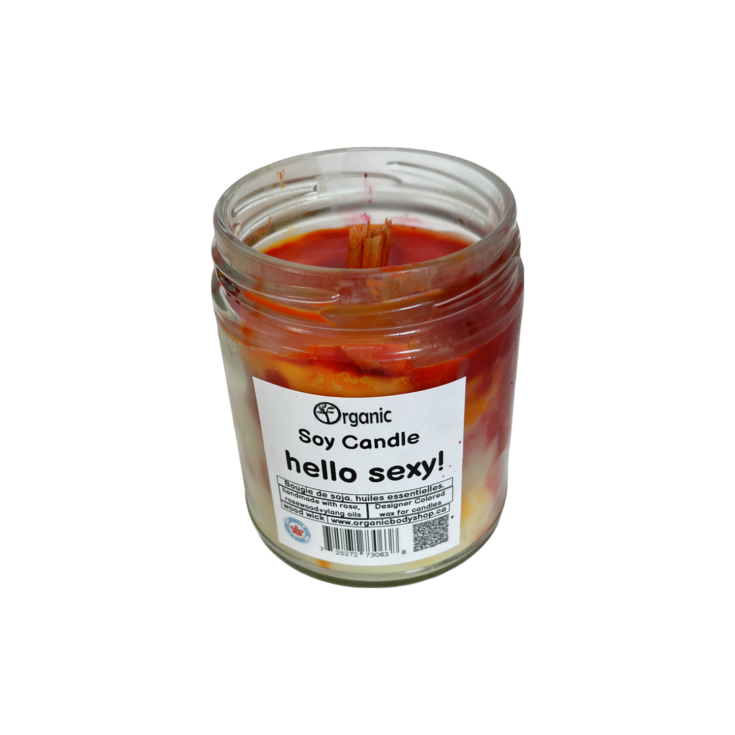 Hello Sexy Soy Candle-alluring sensual rose and warm spice adventure.