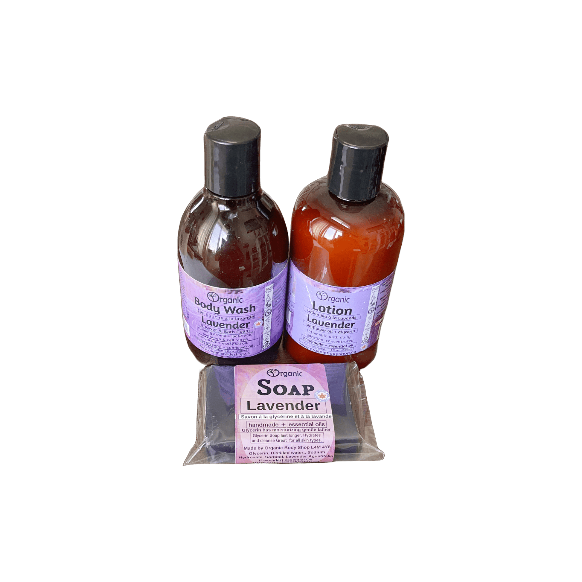 Lavender Bliss bath+body gift in wood caddy - Organic Body Shop