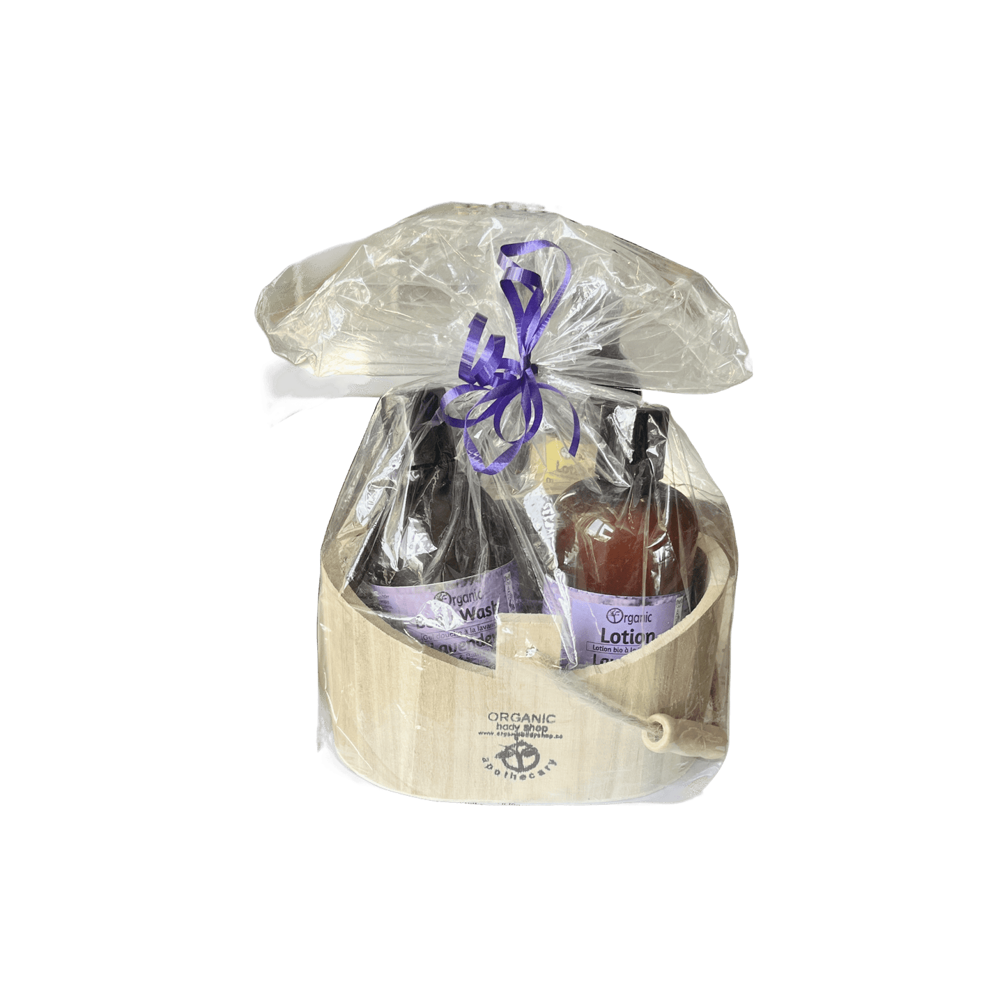 Lavender Bliss bath+body gift in wood caddy - Organic Body Shop