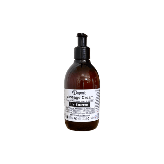 Massage Cream.Organic.Unscented. 8oz - Organic Body Shop
