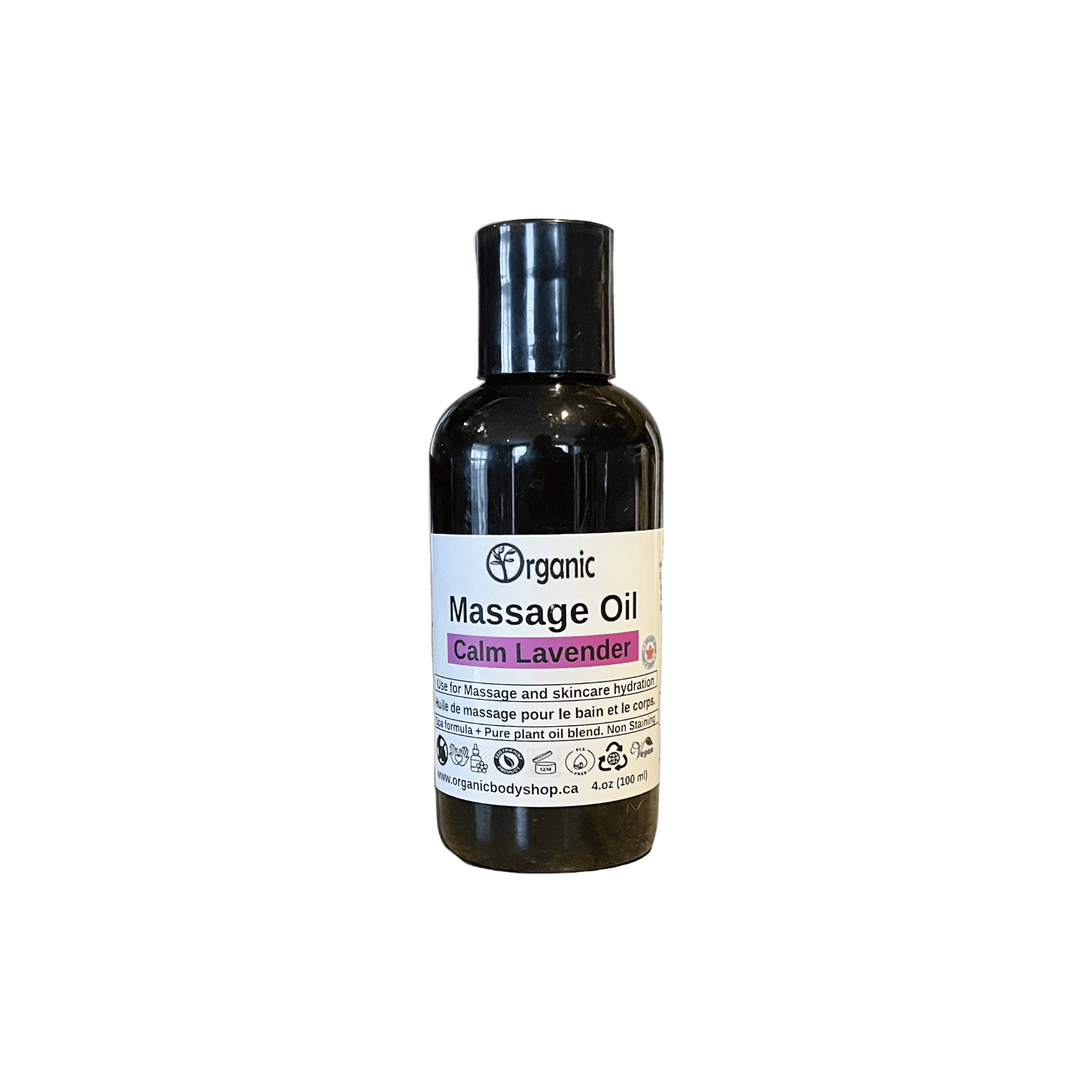 Massage Oil. Calm Lavender. 32oz - Organic Body Shop