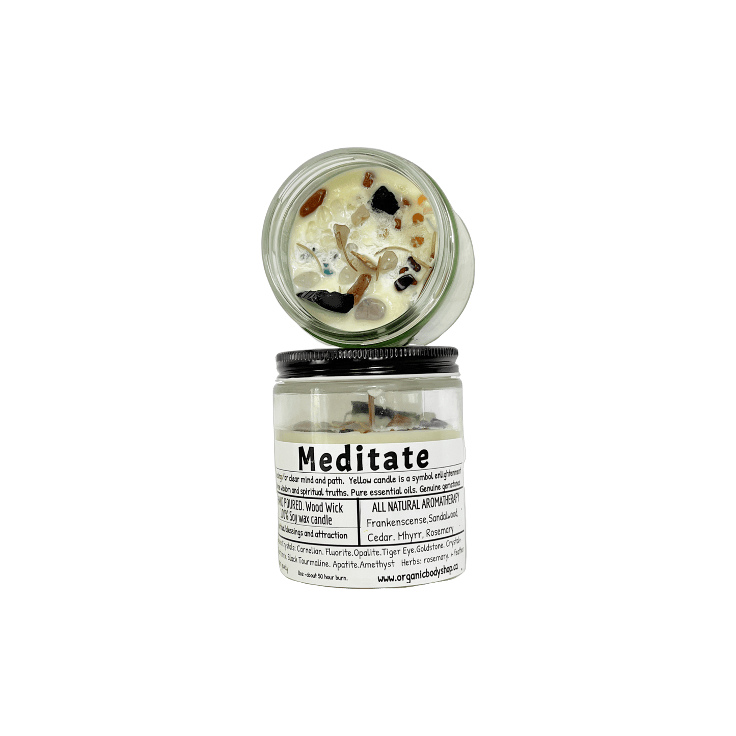 Meditation Crystal Candle - Organic Body Shop