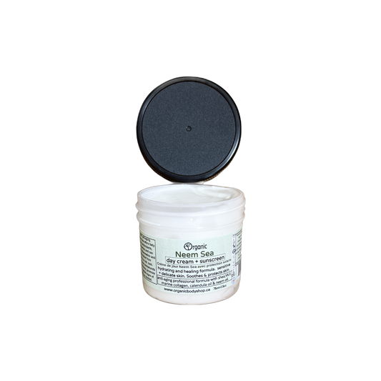 Neem Sea Day Cream. sunscreen. Restore. Balance sensitive.