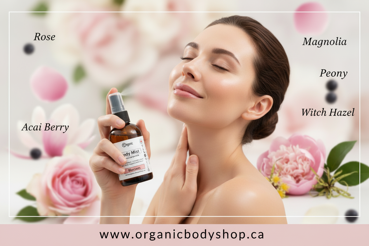 Organic Body Mist Blossom – Lady Misting Marketing Photo