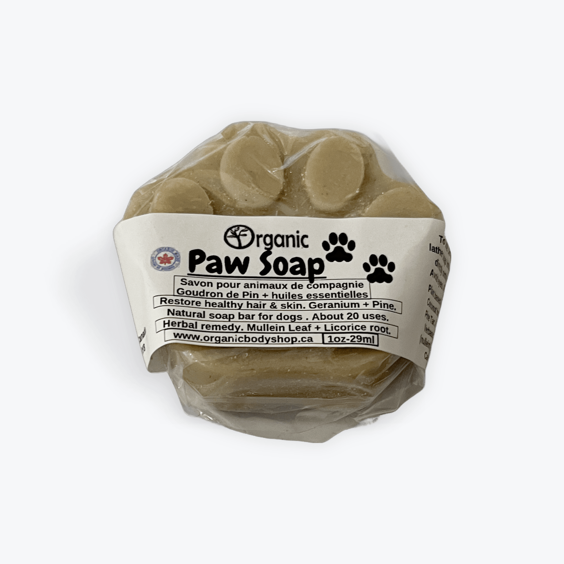 Paw Dog Shampoo Soap Bar. - Organic Body Shop