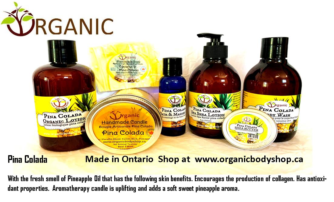 Pina Colada. Shea Body Cream - Organic Body Shop