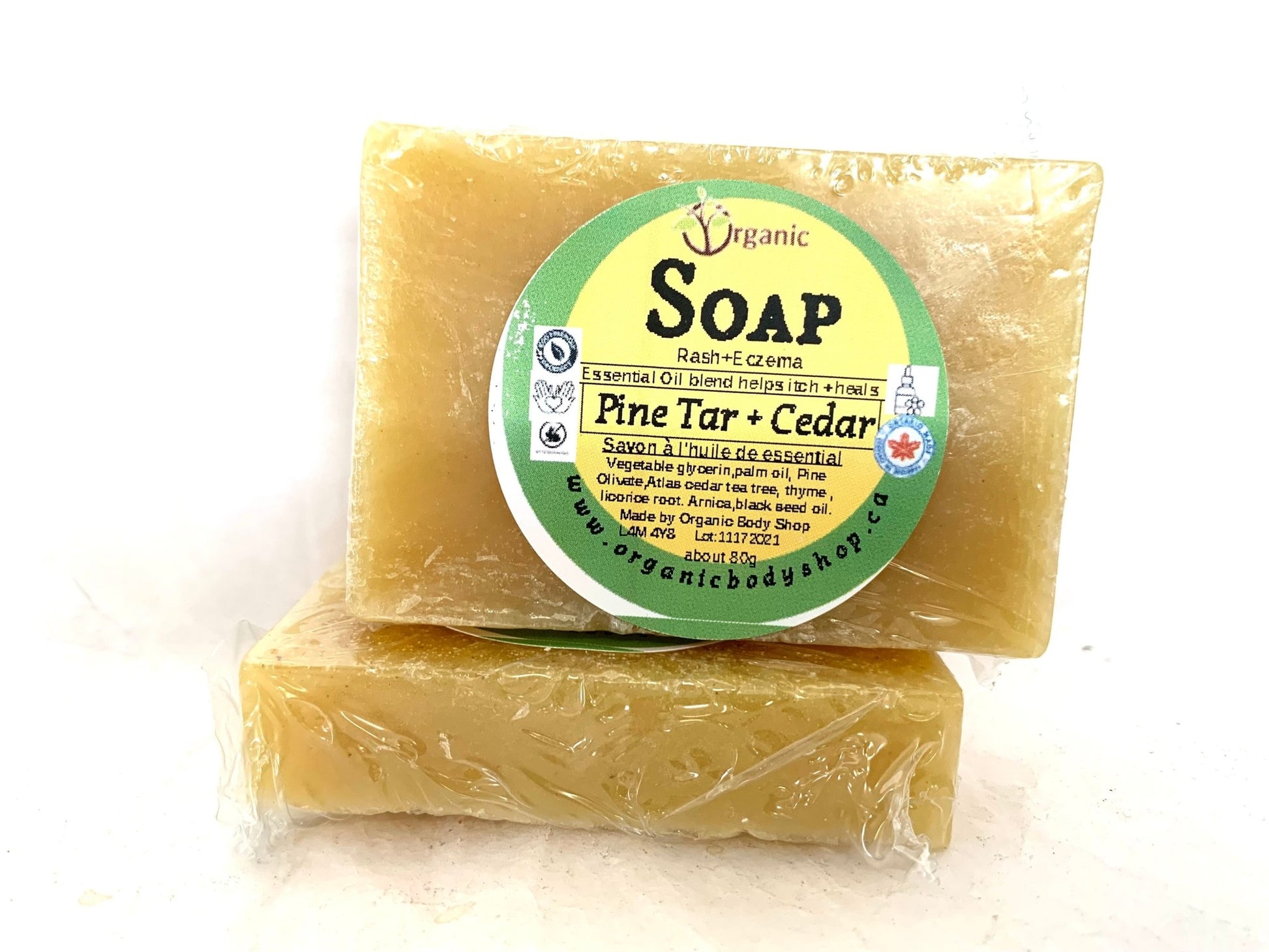 Pine Tar Soap + essential oils for sensitive skin - Organic Body Shop