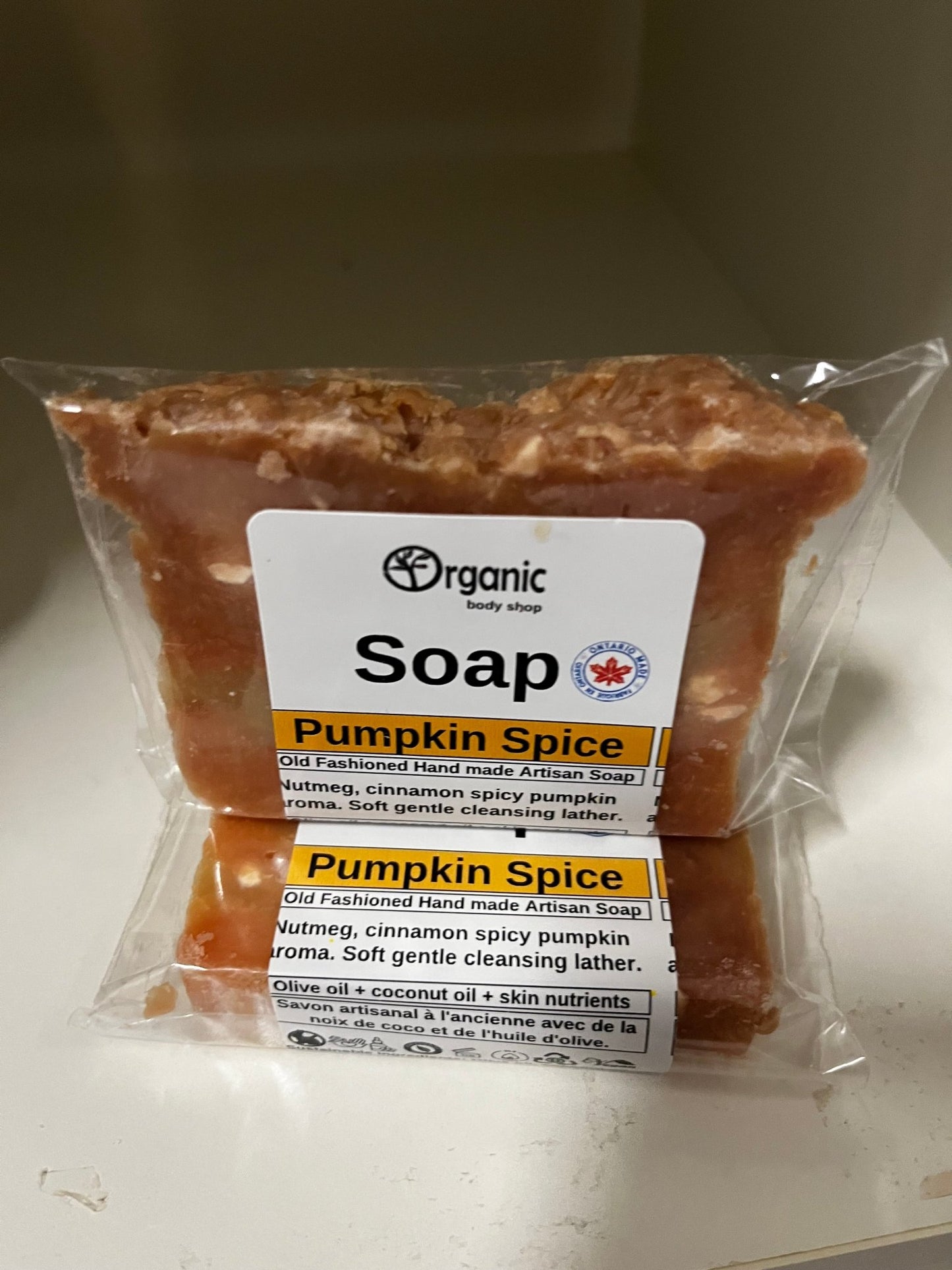 Pumpkin Spice Soap Bar - Artisian - Organic Body Shop