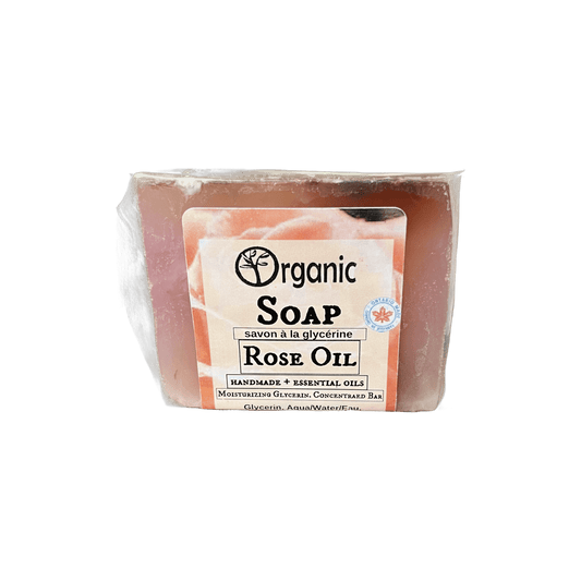 Rose hydrating soap bar. Like a walk in country rose garden.118ml - Organic Body Shop