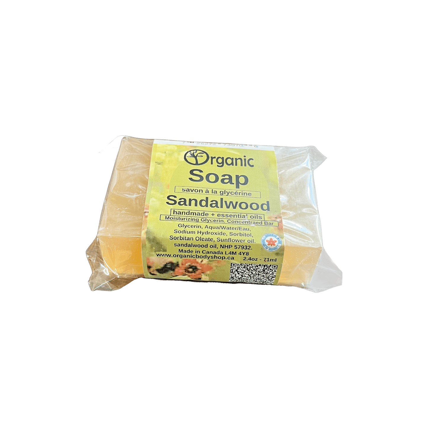 Sandalwood hydrating soap bar 118ml - Organic Body Shop
