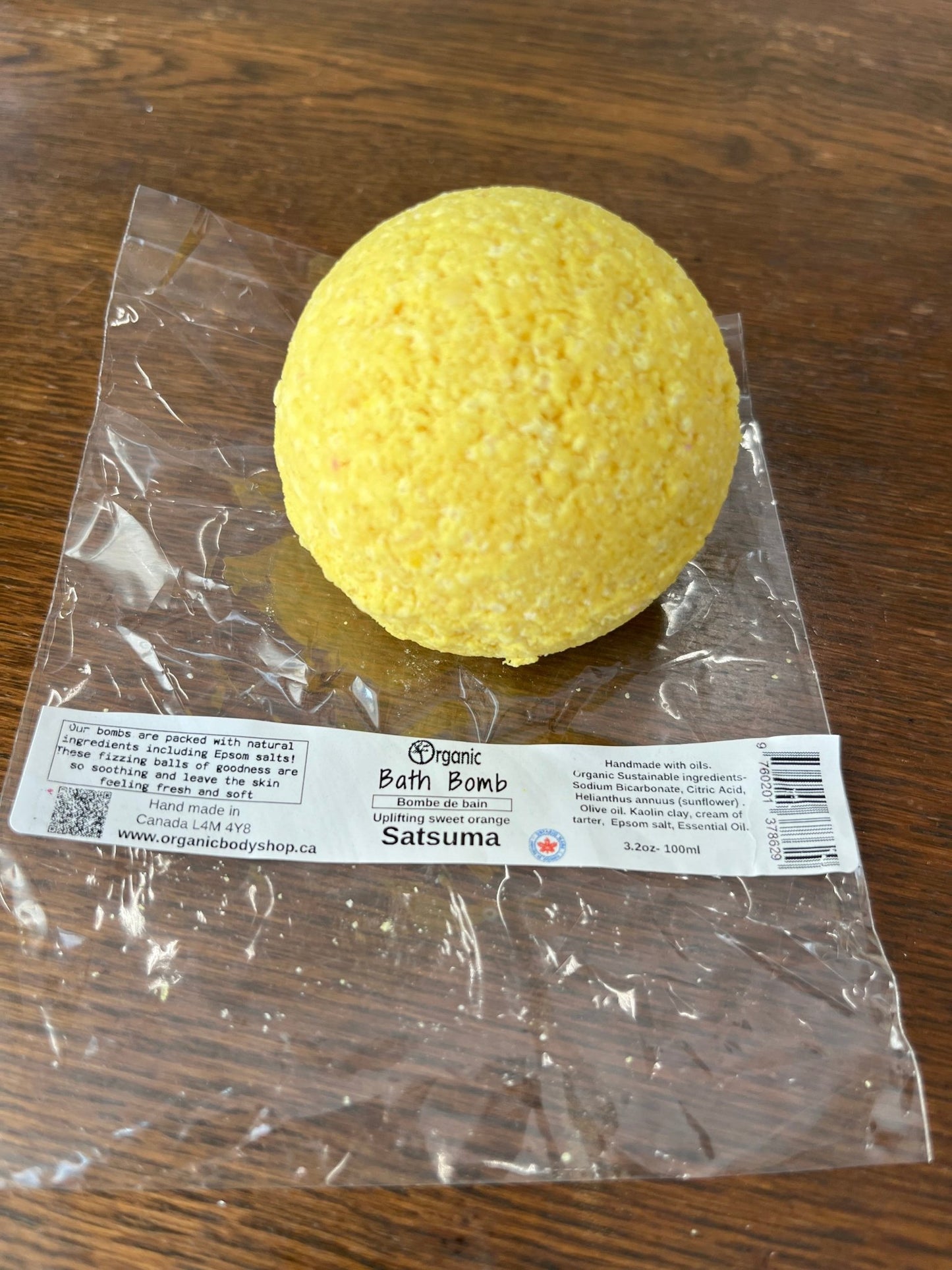 Satsuma Bath Bomb 100ml - Organic Body Shop