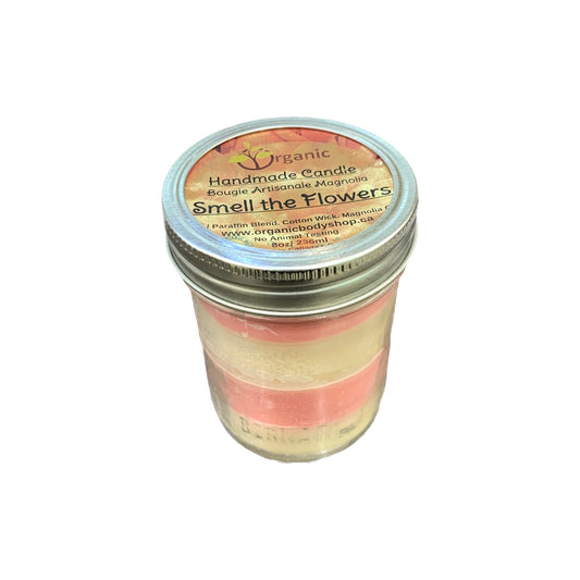Smell the flowers jar candle 246ml - Organic Body Shop