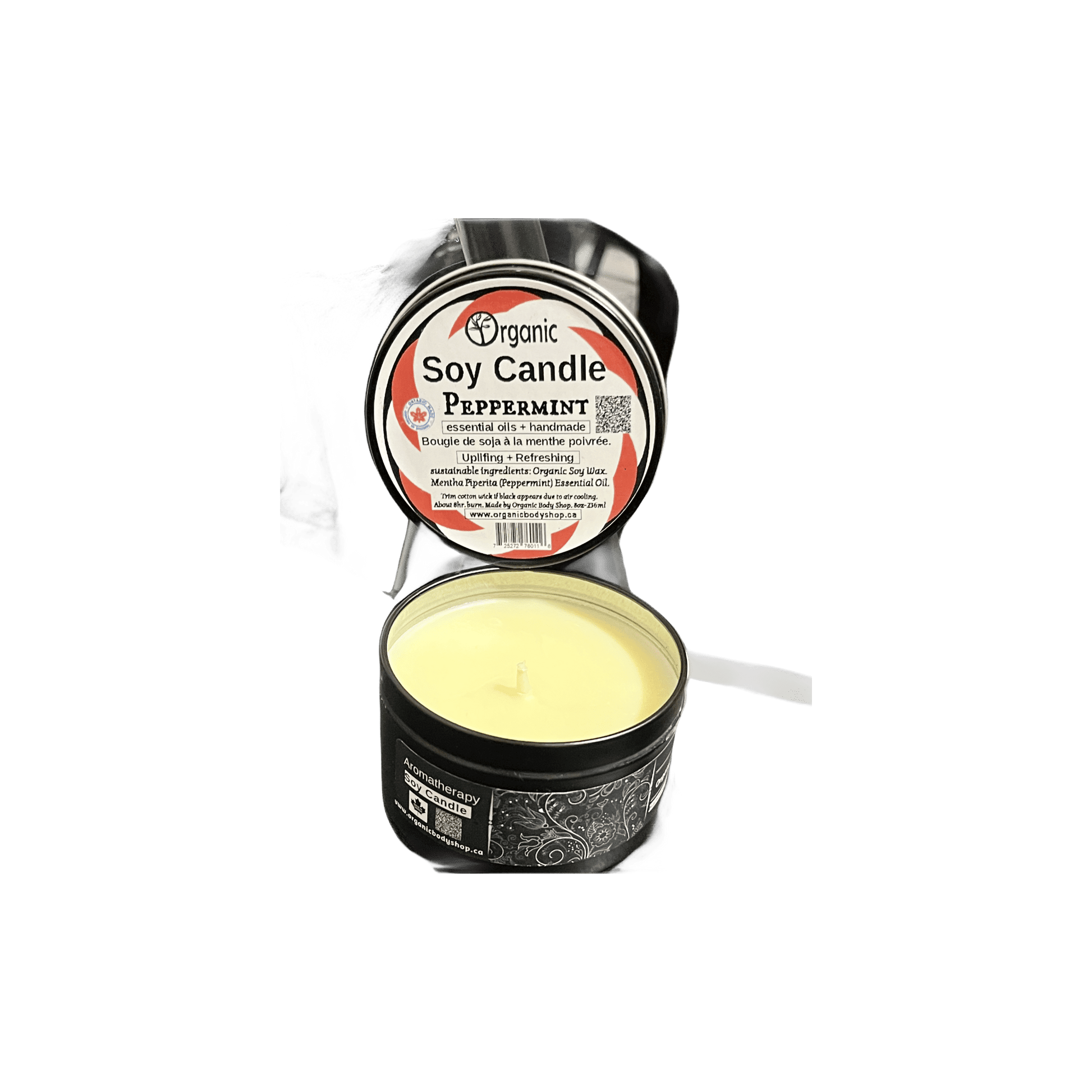 Soy Candle. Cool mint - Organic Body Shop