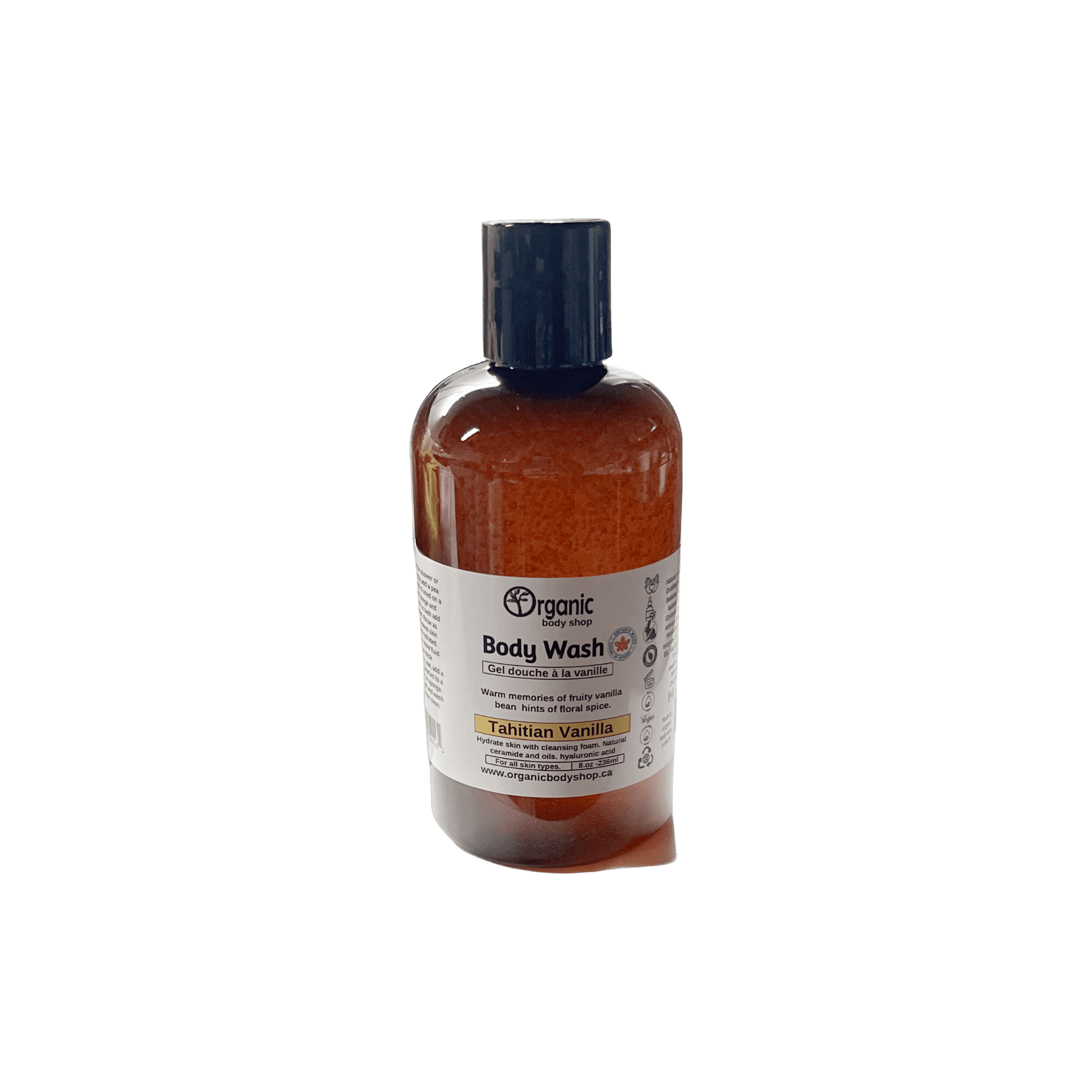 Tahitian Vanilla Body Wash. 8oz - Organic Body Shop