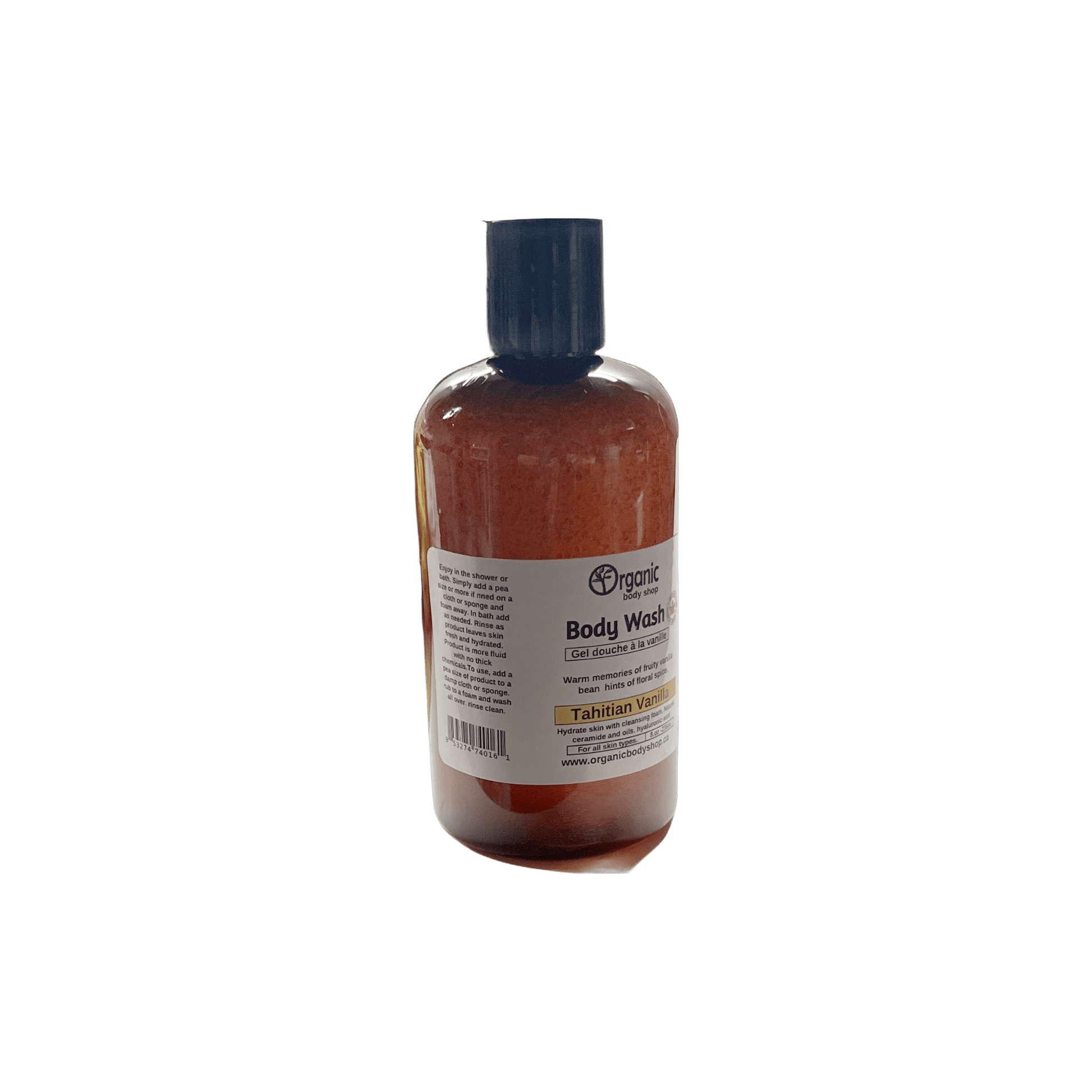 Tahitian Vanilla Body Wash. 8oz - Organic Body Shop