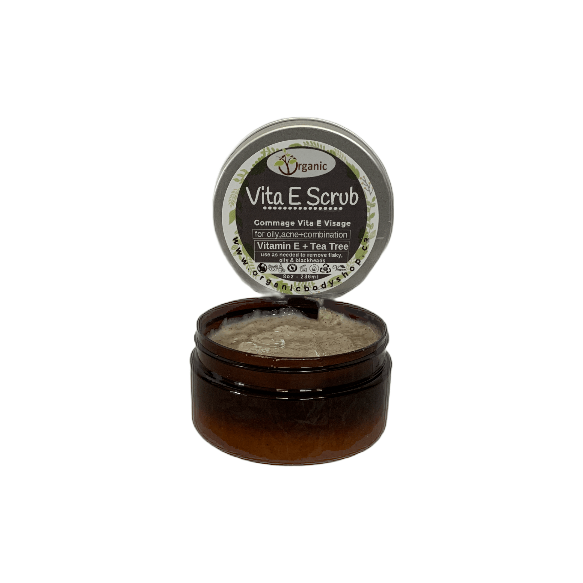 VITA E Face Scrub. Citrus balance for hormonal skin. - Organic Body Shop