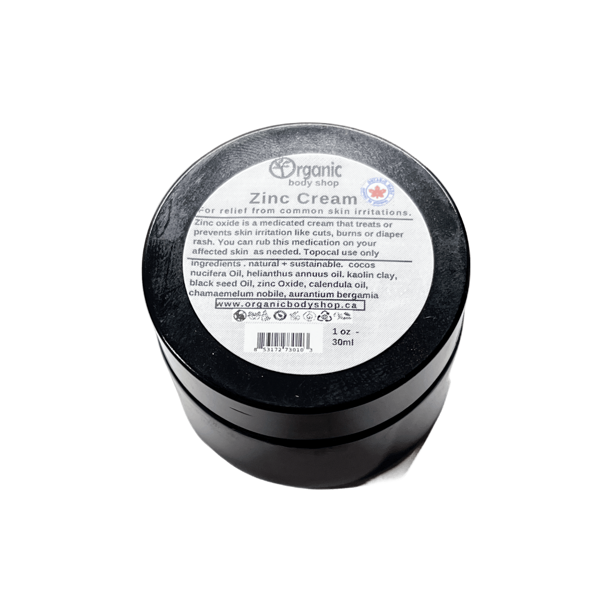 Zinc Salve. Vegan.Healing formula. 1oz - Organic Body Shop